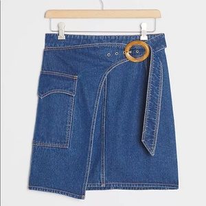 Anthropoligie Mari Slim Denim Mini Skirt NWOT